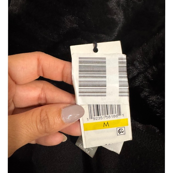 NWT Calvin Klein Women's Black Faux-Fur 3/4 Sleeve Shrug Jacket Size M MRSP $99 - Picture 5 of 6